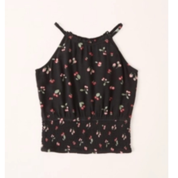 New With Tags. Abercrombie Girls’ High-Neck Smocked Waist Cami.